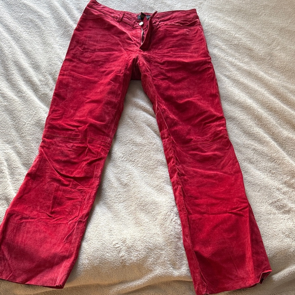 Vintage Suede Red bootcut Jeans